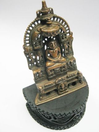 Bronze Statue Buddha / Jain,  Ancient Text photo