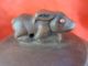Chinese Antique Rare Yixing Teapot Cute Animal Rabbit Cover Plum Folwer Protrude Teapots photo 3