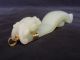 13.  A Chinese Green White Jade Dragon Belt Buckle Probably 19th C Other photo 5