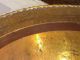 Huge Vintage Hand Crimped,  Hammered Table Tray Engraved Brass 40 