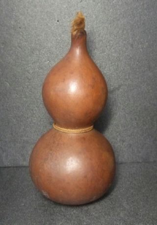 F198: Old Japanese Sake Bottle.  Natural Gourd Hyotan 3 photo