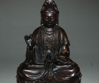 Antique Chinese Copper Statue - Kwan Yin Nr photo