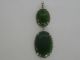 Antique Green Jade 14k White Gold Oval Pendant Necklaces & Pendants photo 6