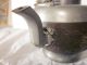Antique Chinese Teapot Pewter And Carved Wood Old Mark On Bottom Teapots photo 1