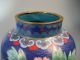 Fine Old Pair China Chinese Cloisonne Vases Chrysanthenum Floral Decor 20th C. Boxes photo 4
