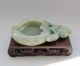18 - 19th C.  Chinese Hetian Jade Carved Peach Brush Washer Other photo 2