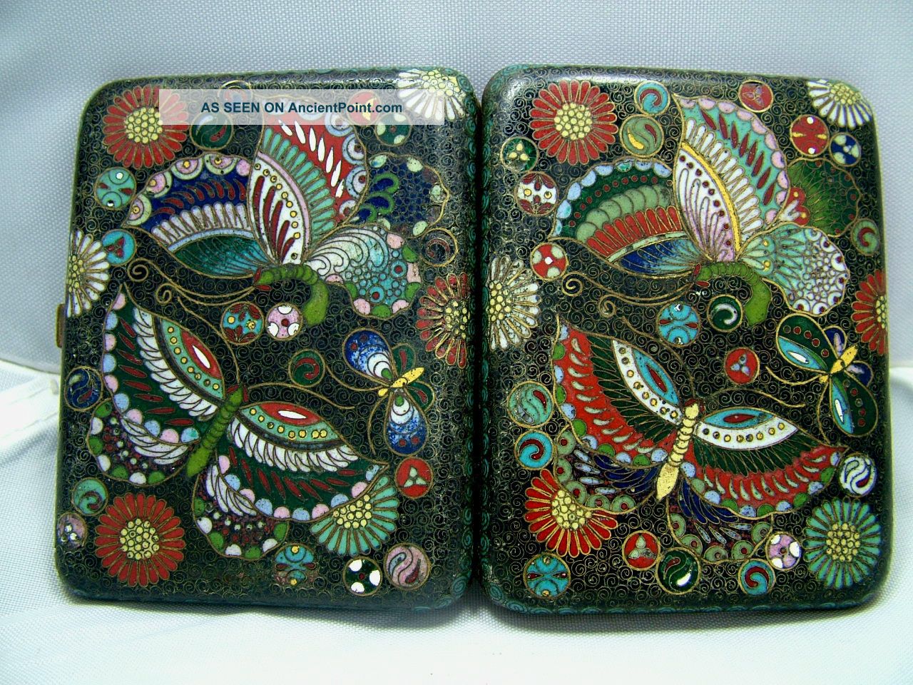 Antique Chinese Cloisonné Enamel Cigarette Case Circa 1900 Uncategorized photo