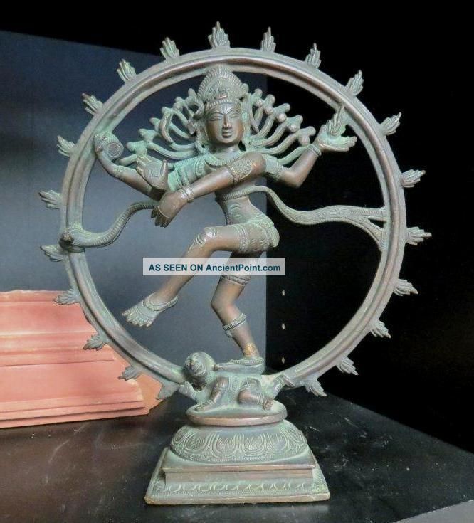 Vintage/antique Shiva Nataraj Bronze Statue India photo