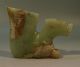 Ancient China Old Hetian Jade Hand - Carved Statue (beast Wineglass) Other photo 2