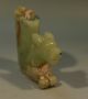 Ancient China Old Hetian Jade Hand - Carved Statue (beast Wineglass) Other photo 3