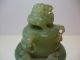 Antique Chinese Lion & Dragon Incense Lamp Old Jade Box Other photo 9