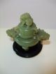 Antique Chinese Lion & Dragon Incense Lamp Old Jade Box Other photo 8
