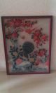 Antique Chinese Reverse Painting On Glass In Wood Frame Paintings & Scrolls photo 4