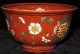 Chinese Collectible Red Porcelain Bowl Size Diameter 12cm Tall 7cm Bowls photo 2