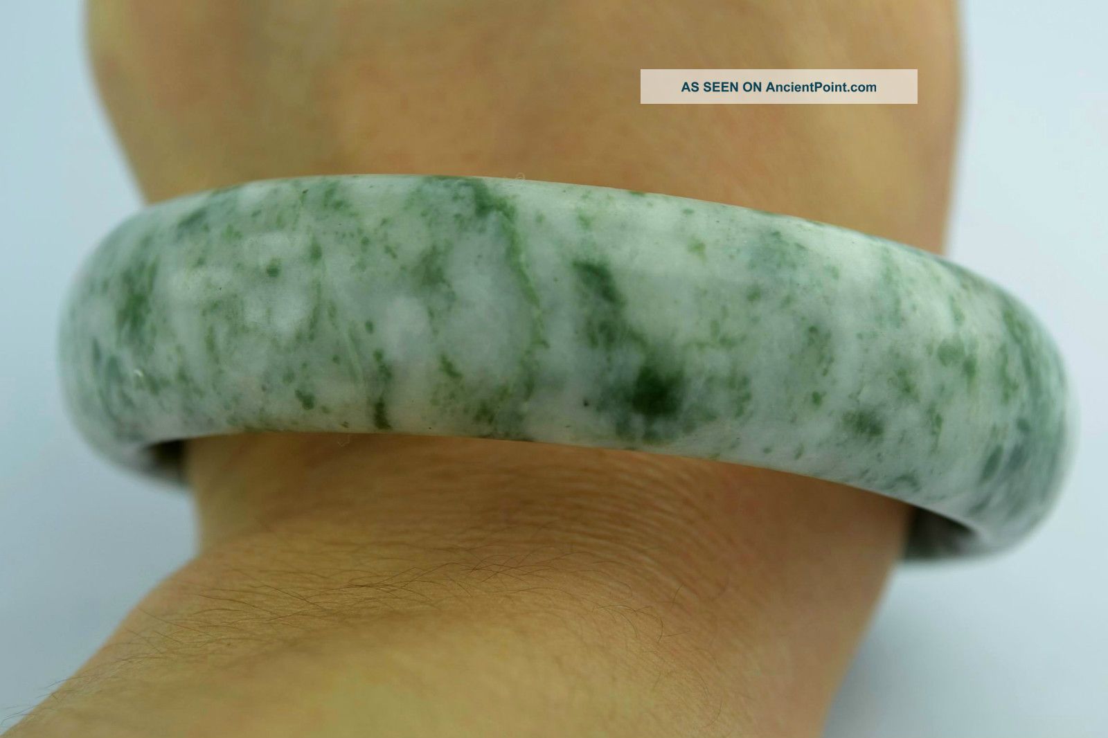 China Rare Collectibles Old Decorated Wonderful Handwork Jade Burnish Bracelet + Other photo