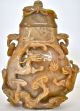 Antique Chinese Heavily Carved Jade Censer Incense Burners photo 2