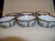 Hand Painted Chinese Porcelain Soup Bowls Gold Trim 6 Bowls photo 5