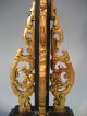 Pair China Chinese Carved Gilded & Lacquer Wood Foo Lions On Stands 20th C. Foo Dogs photo 8