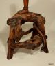 Chinese Rootwood Carving Emaciated Immortal With Mythical Beast Woodenware photo 9