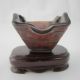 Old Antiques Chinese 100% Ox Horn Hand Carved Cup Nr/nc1091 Other photo 3