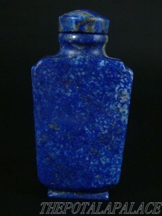 Old Fine Chinese Lapis Lazuli Stone Made Snuff Bottle~simple But Elegant photo