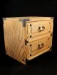 Japanese 2 Drawers Small Tansu Chest Furniture Cabinet Wooden Box Case Wood Good Other photo 2