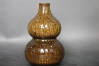 Rare Unique Chinese Ox Horn Gourd Vase photo
