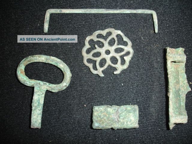 Chinese Han Dynasty [206 Bc - 220 Ad] Bronze Pendant Horses photo