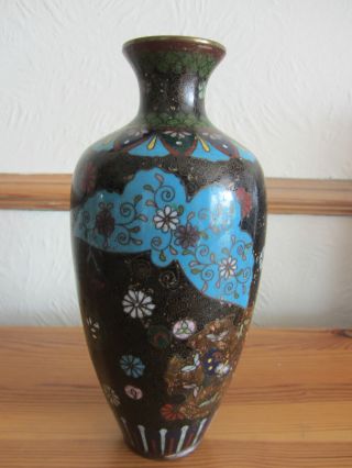 Antique 19th Century Japanese Meiji Period Cloisonne Vase C1890 photo
