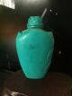 Antique Chinese Turquoise Snuff Bottle,  Carved Calligraphy Signed, Other photo 3