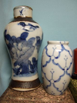 Eight Antique Snuff Bottles And Vase - Porcelain,  Copper,  Cast Iron,  Cinnabar photo