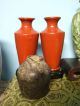 Eight Antique Snuff Bottles And Vase - Porcelain,  Copper,  Cast Iron,  Cinnabar Snuff Bottles photo 8