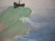 Japanese Drawing Cormorant On The Coast By Yoshiya Matsumoto Shikishi Paintings & Scrolls photo 1