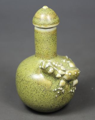Chinese Old Porcelain Handwork Leopard Snuff Bottle photo