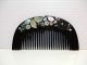 Rare Vintage Japanese Lacquered And Mother Of Pearl Comb Other photo 1