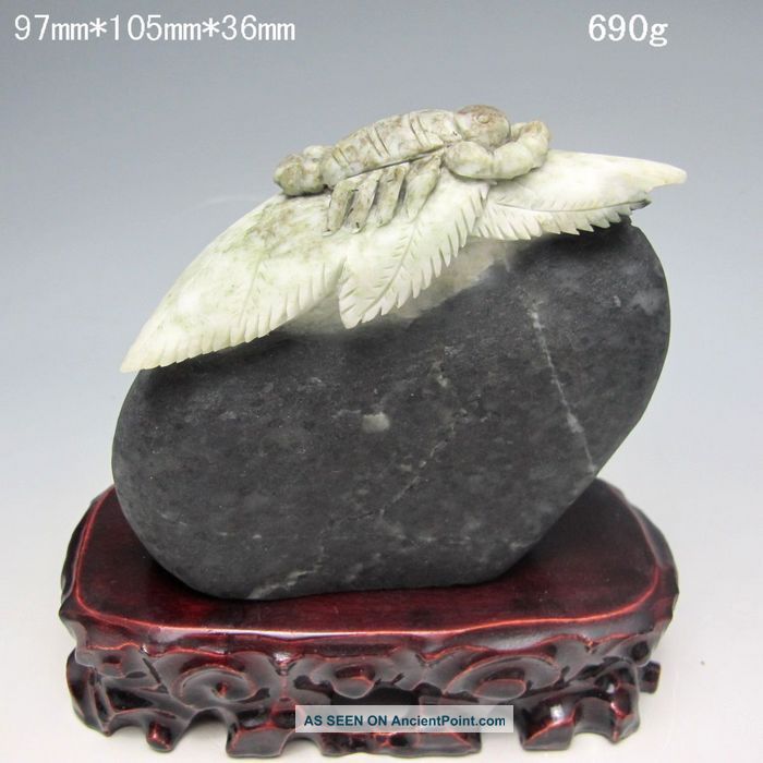 100% Natural Chinese Dushan Jade Hand - Carved Statue - - Scorpion Nr/pc1946 Other photo