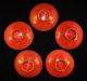 Vintage 1940 ' S 5 Japanese Lacquered Wooden Bowls - Red Gold Makie? Bowls photo 3