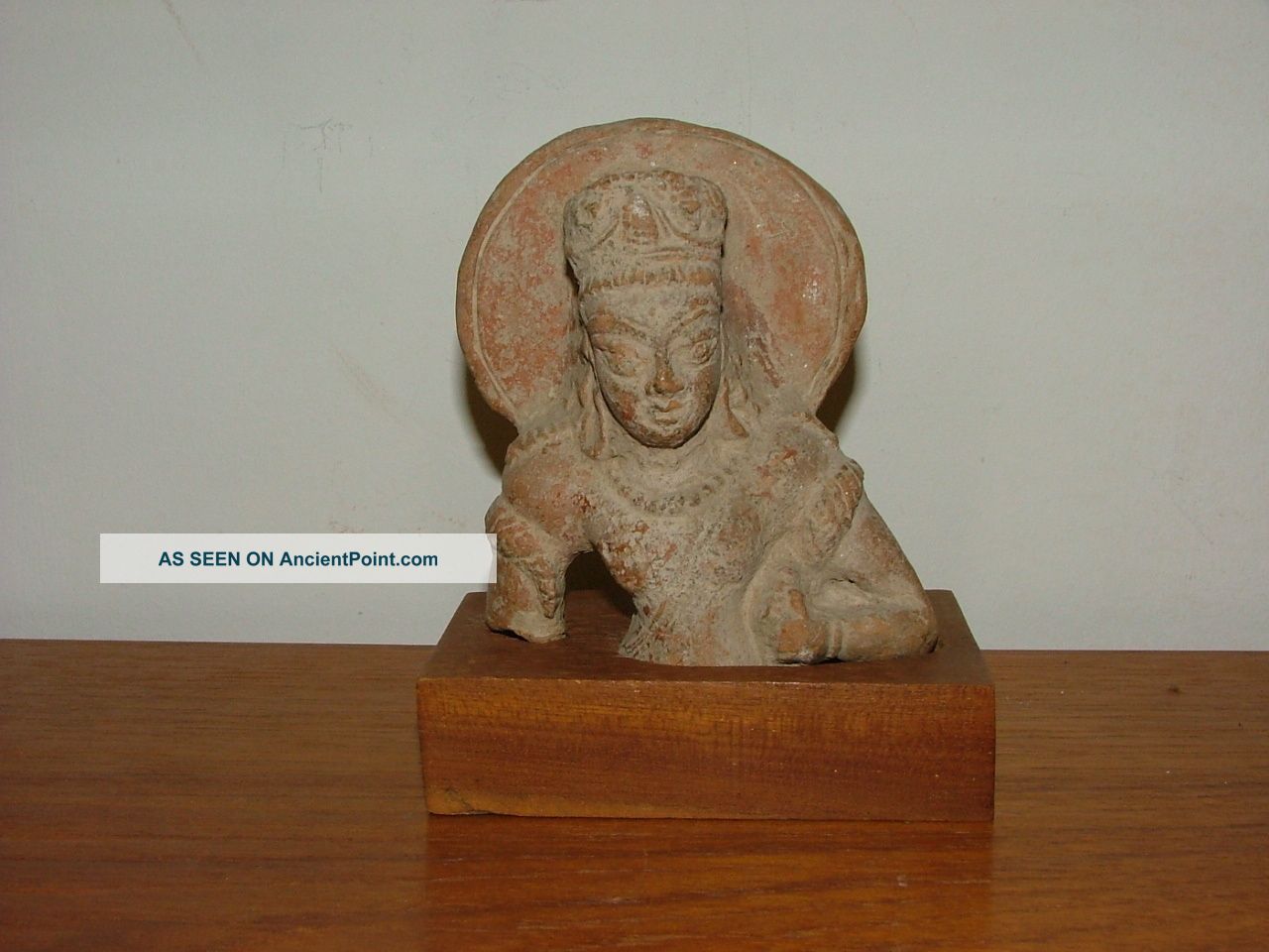 Ancient Kashmir Terracotta Figure Of A Bodhisattva India photo