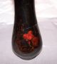 Antique Chinese Or Japanese,  Asian Lacquered Wooden Vase,  Painted With Goldfish. Vases photo 1