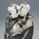 100% Natural Dushan Jade Hand - Carved Statue - - 2 Crane Nr/xy1957 Other photo 2