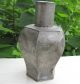 Antique Chinese Pewter Tea Caddy Engraved Artwork & Signed Hexagon Shape Primitives photo 10