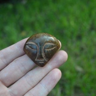 Chinese Primitive Tribal Amulet / Hongshan Culture Stone Pendant (imitation).  03 photo