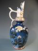 Japan Japanese Pottery Ewer Shaped Vessel Vase W/ Floral Decoration Ca.  20th C. Vases photo 2
