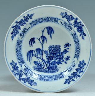 A Good Antique 18th C Chinese Porcelain Blue & White Little Deep Export Plate photo