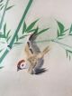141 ~flying Sparrows In The Bamboo Grove~ Japanese Antique Hanging Scroll Paintings & Scrolls photo 3
