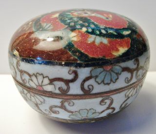 Japanese Antique Cloisonne Box - Meiji Item - Unique Design photo