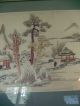 Gorgeous Japanese Embroidered Painting On Silk.  Mountain And Life Scene. Paintings & Scrolls photo 2