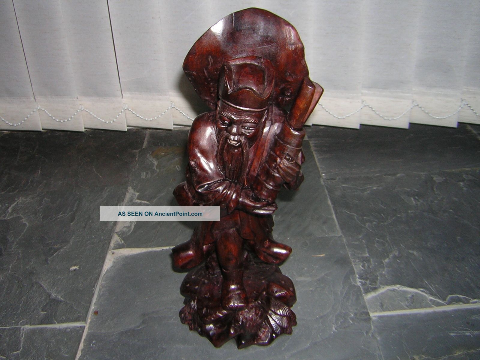 Large Antique Chinese Carved Wooden Statue / Figurine Woodenware photo