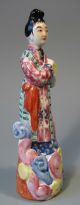 China Chinese Famille Rose Polychrome Pottery Kwan Yin Figure Ca.  20th C.  3 Kwan-yin photo 2