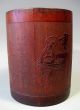 China Chinese Bamboo? Brush Pot Relief Figural Carving By Chen Zhu Zhang 20th C Brush Pots photo 1